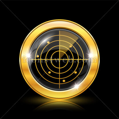 Radar golden icon. - Website icons