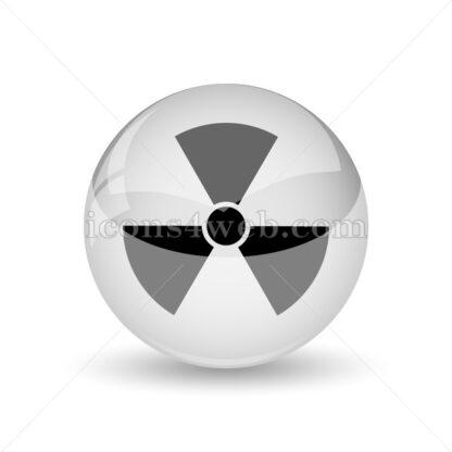 Radiation glossy icon. Radiation glossy button - Website icons