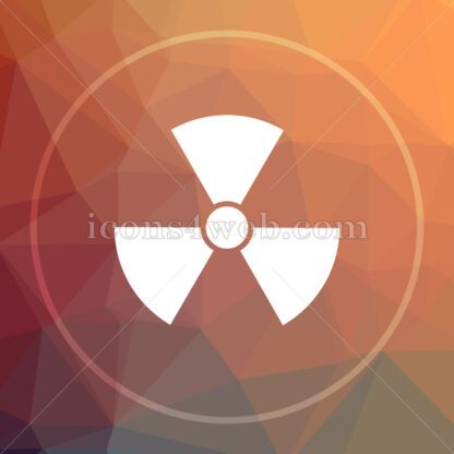 Radiation low poly icon. Website low poly icon - Website icons