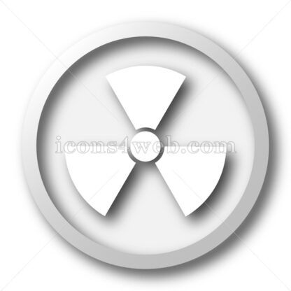 Radiation white icon. Radiation white button - Website icons