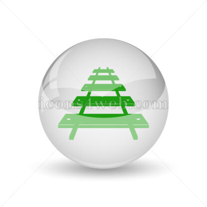 Rail road glossy icon. Rail road glossy button - Website icons