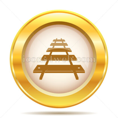 Rail road golden button - Website icons
