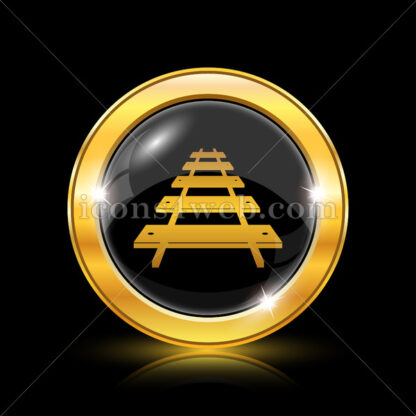 Rail road golden icon. - Website icons