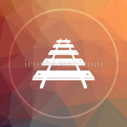 Rail road low poly icon. Website low poly icon - Website icons