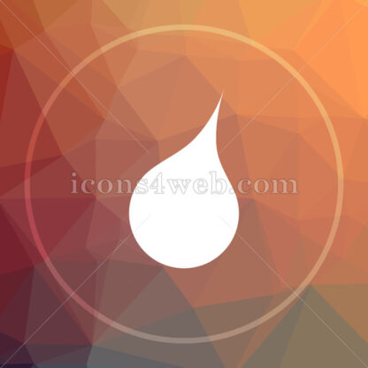 Rain low poly icon. Website low poly icon - Website icons