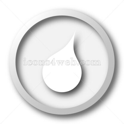 Rain white icon. Rain white button - Website icons
