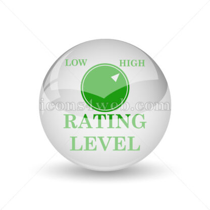 Rating level glossy icon. Rating level glossy button - Website icons