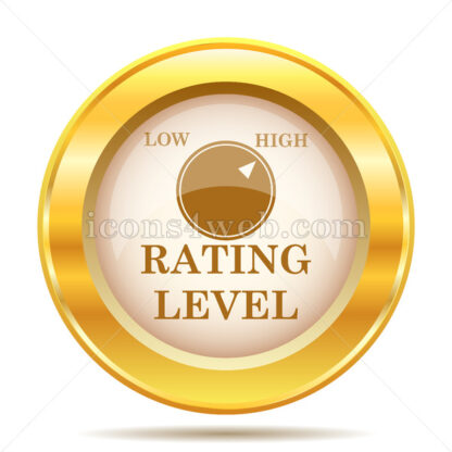 Rating level golden button - Website icons