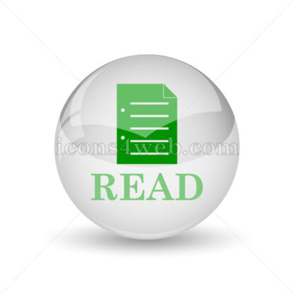 Read glossy icon. Read glossy button - Website icons