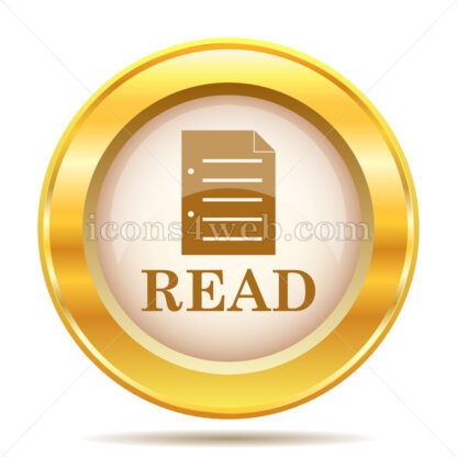 Read golden button - Website icons