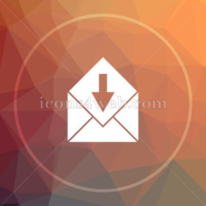 Receive e-mail low poly icon. Website low poly icon - Website icons