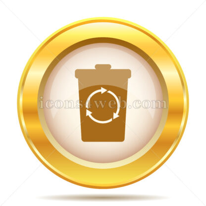 Recycle bin golden button - Website icons
