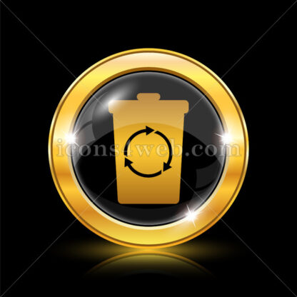 Recycle bin golden icon. - Website icons