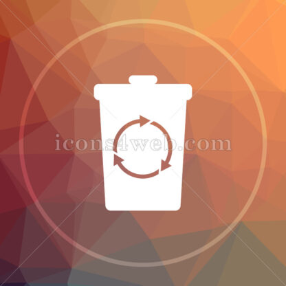 Recycle bin low poly icon. Website low poly icon - Website icons