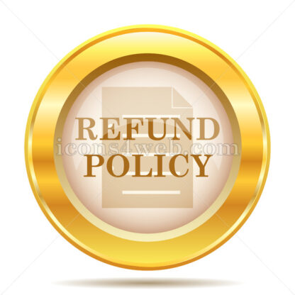 Refund policy golden button - Website icons