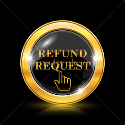 Refund request golden icon. - Website icons