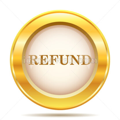 Refund. golden button - Website icons