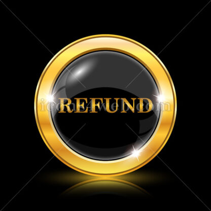 Refund. golden icon. - Website icons