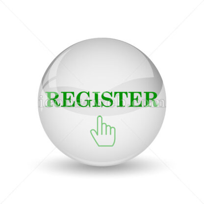 Register glossy icon. Register glossy button - Website icons
