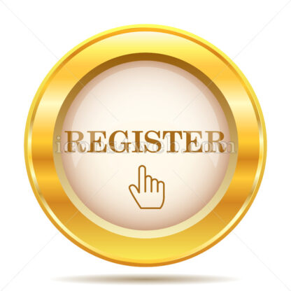 Register golden button - Website icons