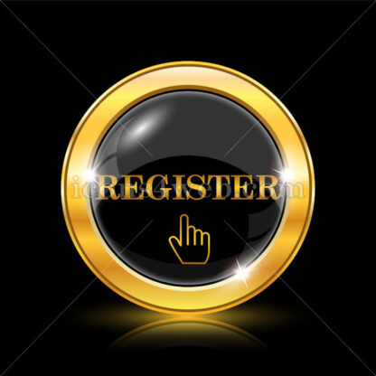 Register golden icon. - Website icons
