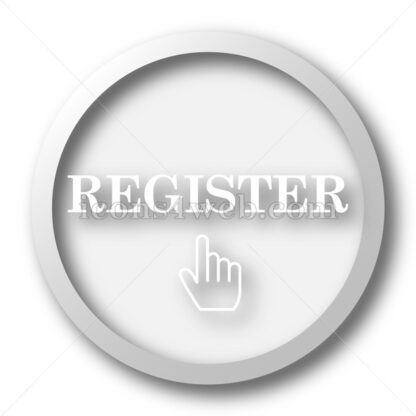 Register white icon. Register white button - Website icons