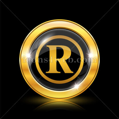 Registered mark golden icon. - Website icons