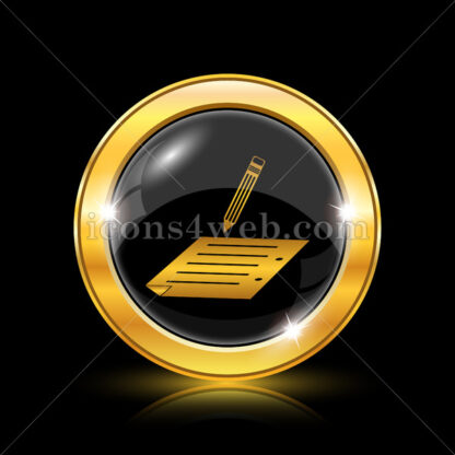 Registration golden icon. - Website icons