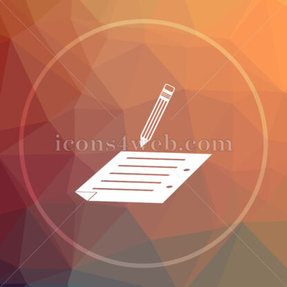 Registration low poly icon. Website low poly icon - Website icons
