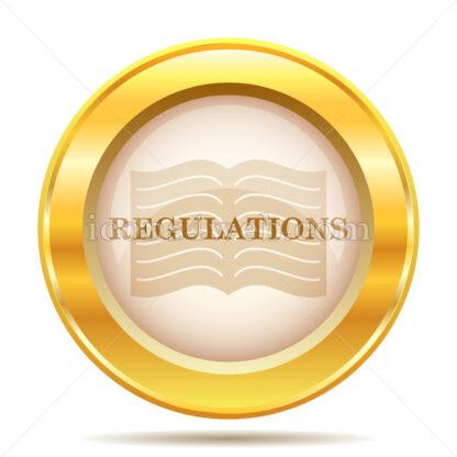 Regulations golden button - Website icons