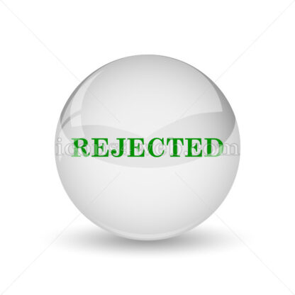 Rejected glossy icon. Rejected glossy button - Website icons