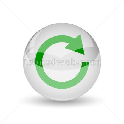 Reload one arrow glossy icon. Reload one arrow glossy button - Website icons