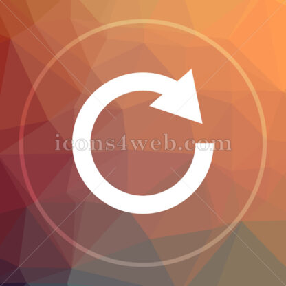 Reload one arrow low poly icon. Website low poly icon - Website icons