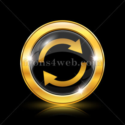 Reload two arrows golden icon. - Website icons