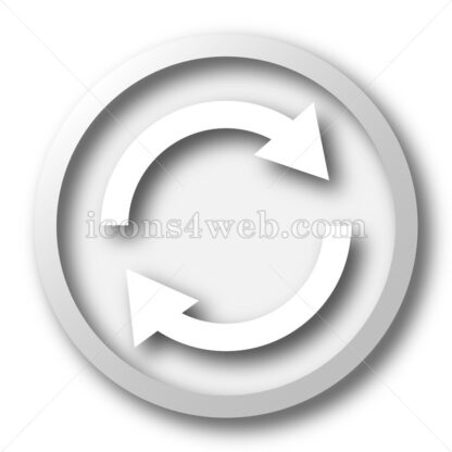 Reload two arrows white icon. Reload two arrows white button - Website icons