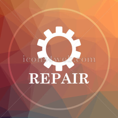 Repair low poly icon. Website low poly icon - Website icons