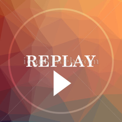 Replay low poly icon. Website low poly icon - Website icons