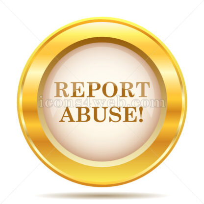 Report abuse golden button - Website icons