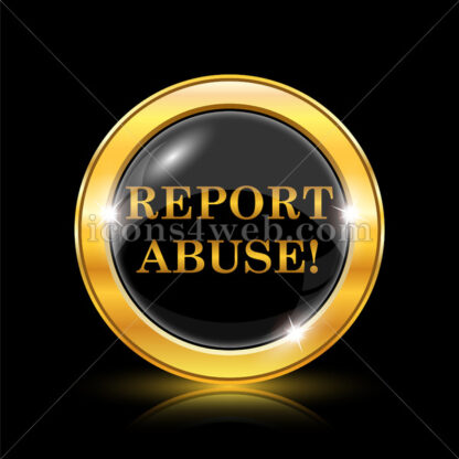 Report abuse golden icon. - Website icons