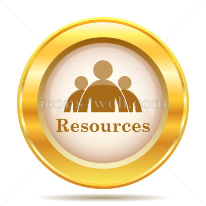 Resources golden button - Website icons