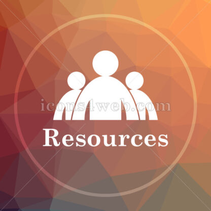 Resources low poly icon. Website low poly icon - Website icons