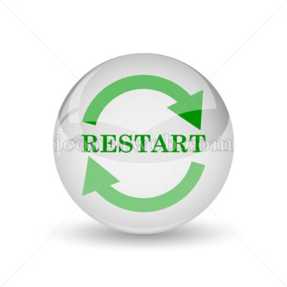 Restart glossy icon. Restart glossy button - Website icons