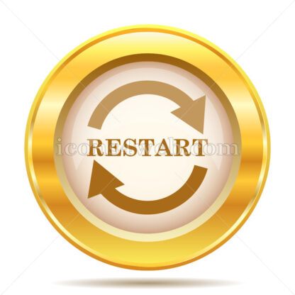 Restart golden button - Website icons