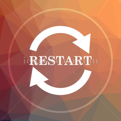 Restart low poly icon. Website low poly icon - Website icons