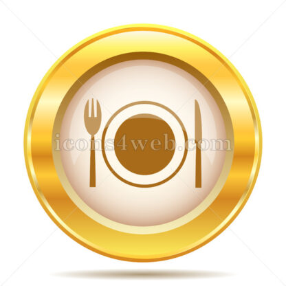 Restaurant golden button - Website icons