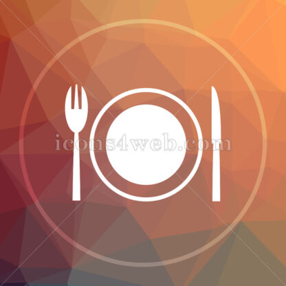 Restaurant low poly icon. Website low poly icon - Website icons