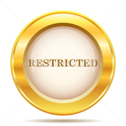 Restricted golden button - Website icons