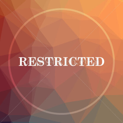 Restricted low poly icon. Website low poly icon - Website icons