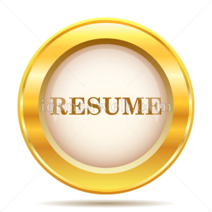 Resume golden button - Website icons