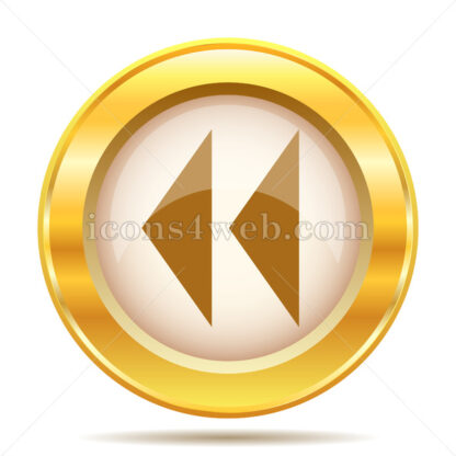 Rewind golden button - Website icons